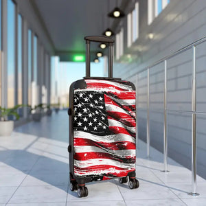 Patriotic Travel Suitcase - Bold American Flag Design - Dipaliz - Suitcases