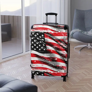 Patriotic Travel Suitcase - Bold American Flag Design - Dipaliz - Suitcases