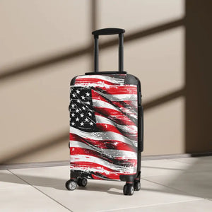 Patriotic Travel Suitcase - Bold American Flag Design - Dipaliz - Suitcases