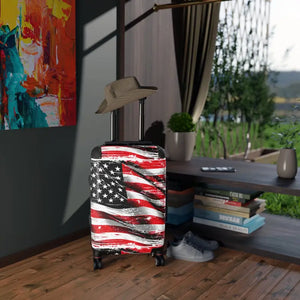 Patriotic Travel Suitcase - Bold American Flag Design - Dipaliz - Suitcases