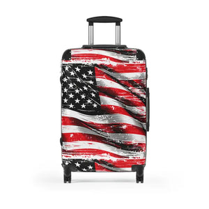 Patriotic Travel Suitcase - Bold American Flag Design - Dipaliz - Suitcases