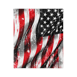 Patriotic Velveteen Blanket – Ultra Soft Velvet - Dipaliz - Blankets