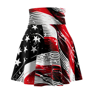 Bold American Flag Skater Skirt - Patriotic Summer - Dipaliz - Skirts - Xs