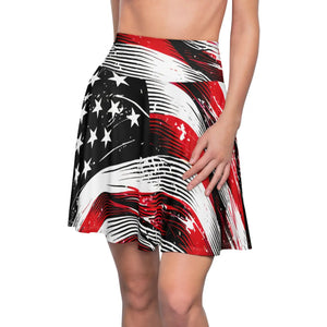 Bold American Flag Skater Skirt - Patriotic Summer - Dipaliz - Skirts - Xs