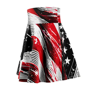 American Flag Skater Skirt - Patriotic Style Bold Summer - Dipaliz - Skirts