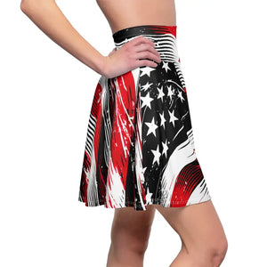 American Flag Skater Skirt - Patriotic Style Bold Summer - Dipaliz - Skirts