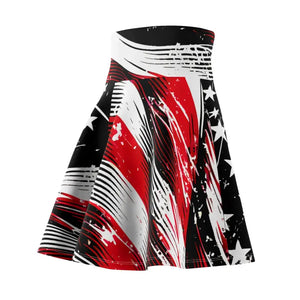 American Flag Skater Skirt - Patriotic Style Bold Summer - Dipaliz - Skirts
