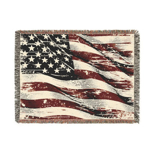 Patriotic Woven Blanket – Cozy Americana Home - Dipaliz - Blankets