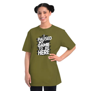 Organic Gamer T-shirt - i Paused my Game Ring Spun - Dipaliz - T-shirts