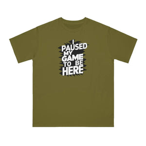 Organic Gamer T-shirt - i Paused my Game Ring Spun - Dipaliz - T-shirts