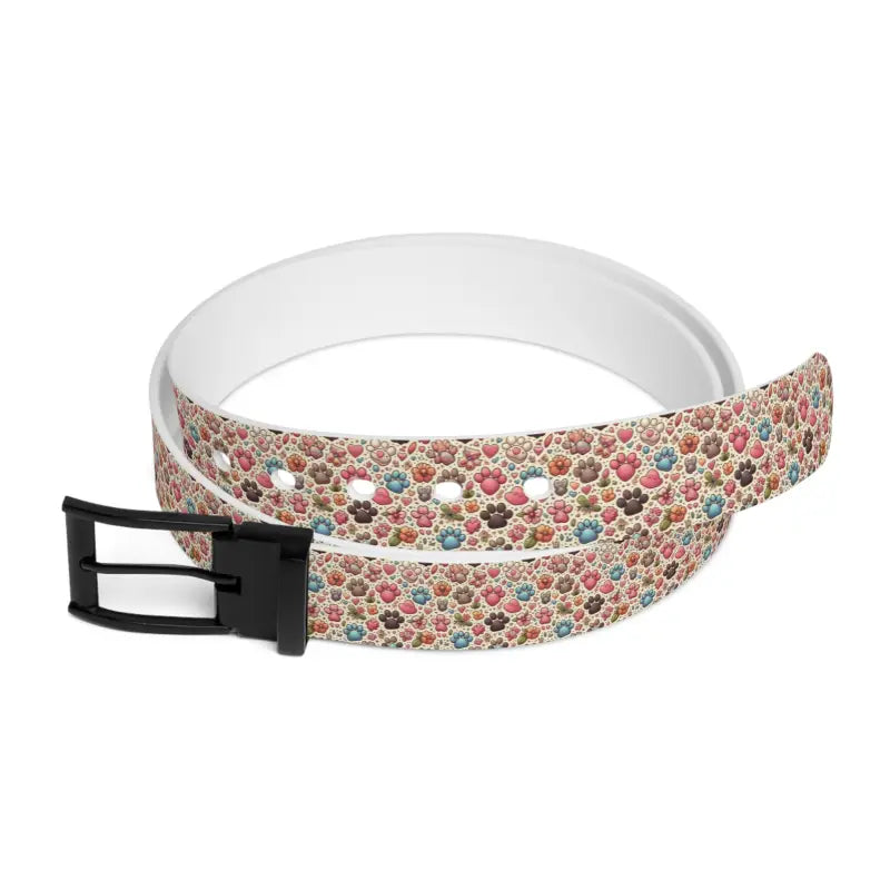 Amp Up your Style with a Paw Print Belt and Stylish Buckle - Accessories