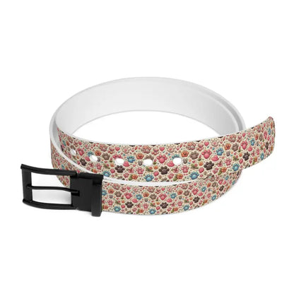 Amp Up your Style with a Paw Print Belt and Stylish Buckle - Accessories