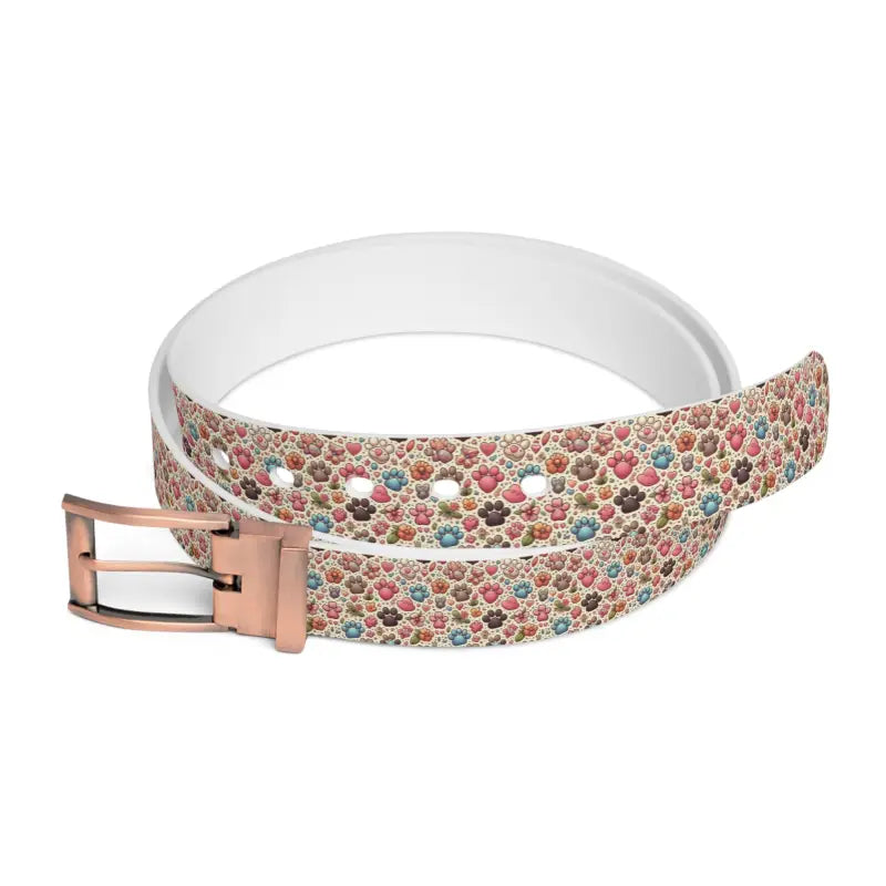 Amp Up your Style with a Paw Print Belt and Stylish Buckle - Accessories