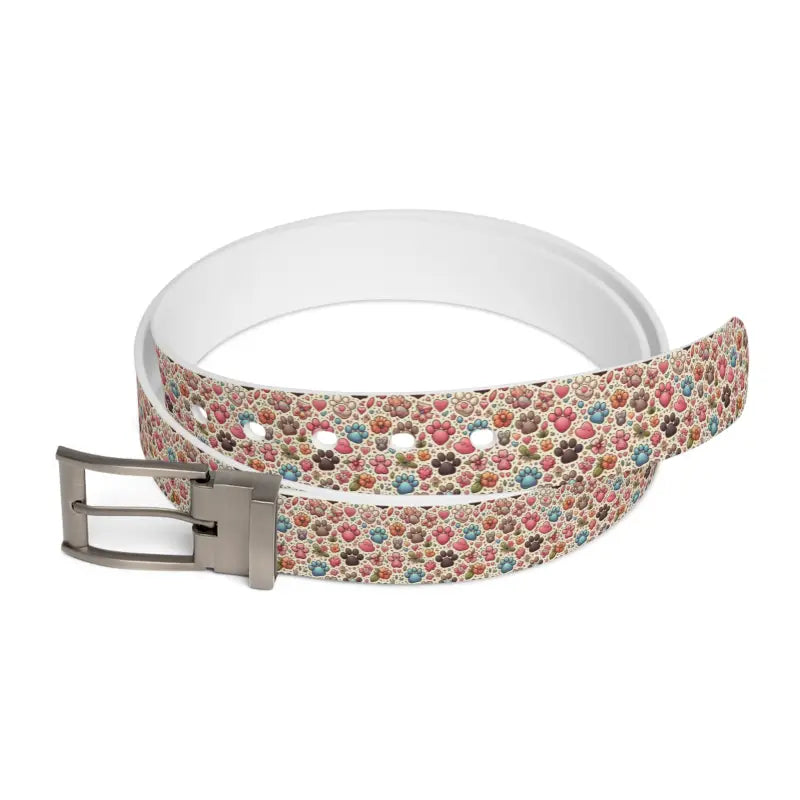 Amp Up your Style with a Paw Print Belt and Stylish Buckle - Accessories