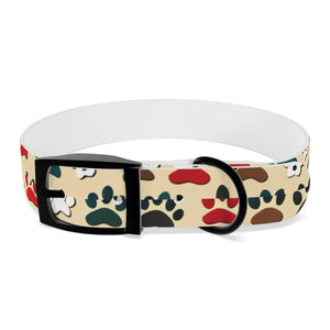 Colorful Paw Print Dog Collar - Waterproof Tpu - Dipaliz - Standard Collars