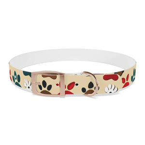 Colorful Paw Print Dog Collar - Waterproof Tpu - Dipaliz - Standard Collars
