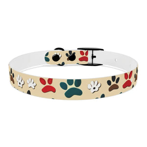Colorful Paw Print Dog Collar - Waterproof Tpu - Dipaliz - Standard Collars