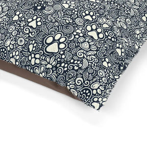 Paw Print Pattern Pet Bed - Cozy Cotton Polyester - Dipaliz - Beds