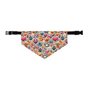 Pet Bandana Collar - Funky Paw Print Style - Dipaliz - Bandanas