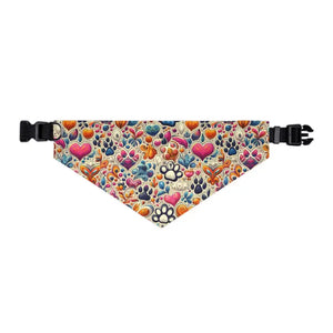 Pet Bandana Collar - Funky Paw Print Style - Dipaliz - Xl - Bandanas