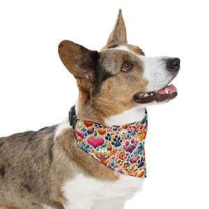Pet Bandana Collar - Funky Paw Print Style - Dipaliz - Bandanas