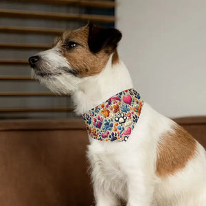 Pet Bandana Collar - Funky Paw Print Style - Dipaliz - Bandanas