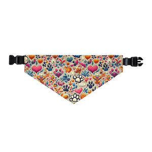 Funky Paw Print Pet Bandana Collar - Durable Polyester - Dipaliz - Bandanas