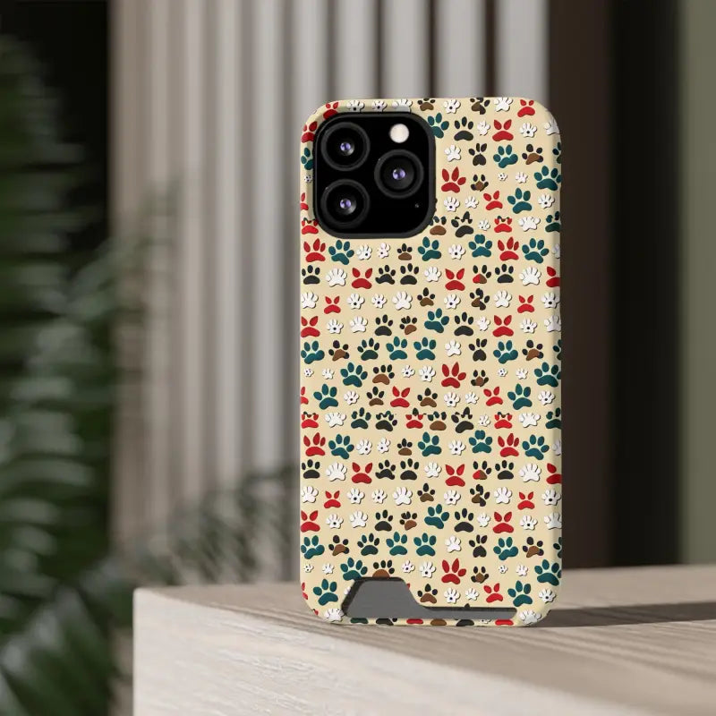 Paw-some Phone Case with Card Holder for Pet Lovers