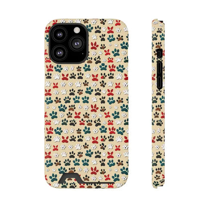 Paw-some Phone Case with Card Holder for Pet Lovers - Iphone 13 Pro Max / Glossy / Without Gift Packaging