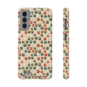 Paw Print Phone Case Card Holder Pet Lover Style - Dipaliz - Samsung Galaxy S21 / Glossy / Without Gift Packaging