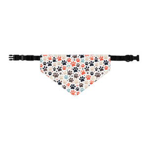 Durable Pet Bandana Collar Fun Paw Prints Duck Fabric Dipaliz - Bandanas