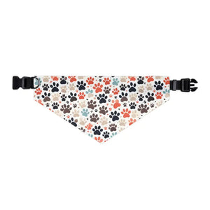 Pet Bandana Collar - Fun Paw Prints Polyester Design - Dipaliz - Xl - Bandanas