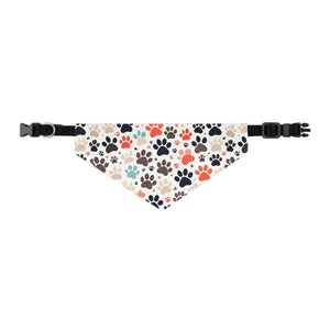 Durable Pet Bandana Collar Fun Paw Prints Duck Fabric Dipaliz - Bandanas