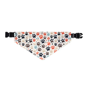 Durable Pet Bandana Collar Fun Paw Prints Duck Fabric Dipaliz - Bandanas