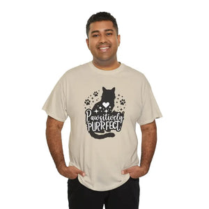 Purrfect Cat Heavy Cotton Tee for Lovers - Dipaliz - T-shirts
