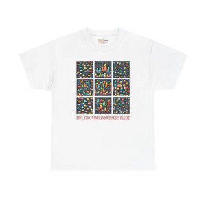 Wild Heavy Cotton Tee Paws Fins Wings Whiskers Print - Dipaliz - White / s - T-shirts
