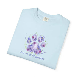 Watercolor Paw Print T-shirt - Soft Floral Pet Tee - Dipaliz - T-shirts