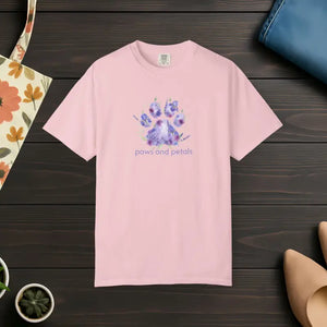 Watercolor Paw Print T-shirt - Soft Floral Pet Tee - Dipaliz - Blossom / s - T-shirts