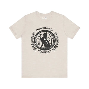 Unisex Cat Lover Tee - Pawsitively Purrfect Jersey - Dipaliz - T-shirts - Xs