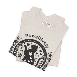Pawsitively Purrfect Cat Lover Tee - Unisex Jersey Shirt - Dipaliz - T-shirts