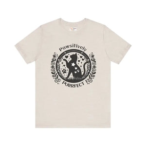 Pawsitively Purrfect Cat Lover Tee - Unisex Jersey Shirt - Dipaliz - Heather Dust / Xs - T-shirts
