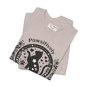 Pawsitively Purrfect Cat Lover Tee - Unisex Jersey Shirt - Dipaliz - T-shirts