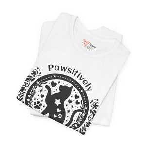 Pawsitively Purrfect Cat Lover Tee - Unisex Jersey Shirt - Dipaliz - T-shirts