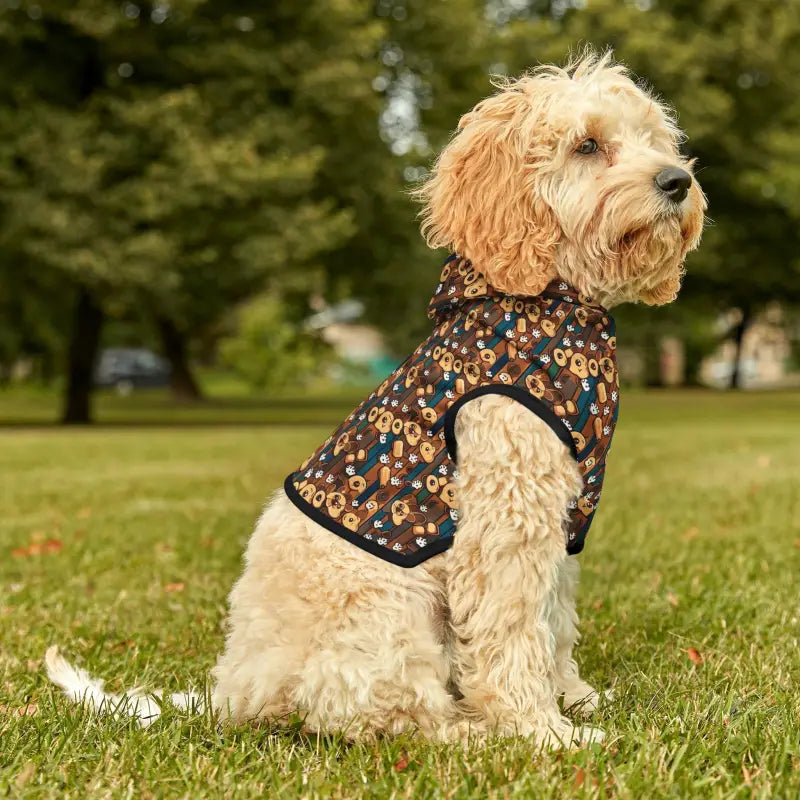 Trendy Dog Hoodie with Fun Print Pattern for Pups - Xxs / Black Rib Pets