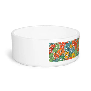 Colorful Pattern Pet Bowl - Ceramic Elevated Dining - Dipaliz - 16oz - Bowls Feeders & Waterers