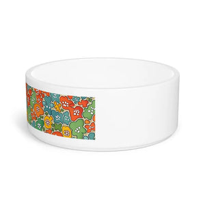 Colorful Pattern Pet Bowl - Ceramic Elevated Dining - Dipaliz - 16oz - Bowls Feeders & Waterers