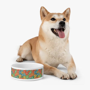 Colorful Pattern Pet Bowl - Ceramic Elevated Dining - Dipaliz - 16oz - Bowls Feeders & Waterers