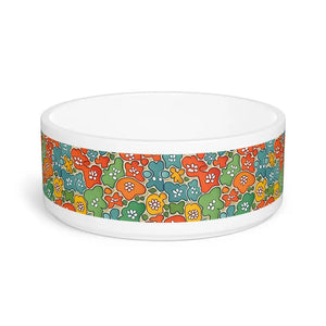 Colorful Pattern Pet Bowl - Ceramic Elevated Dining - Dipaliz - 16oz - Bowls Feeders & Waterers