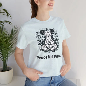 Soft Meditating Mouse Tee - Zen Cotton Unisex - Dipaliz - T-shirts