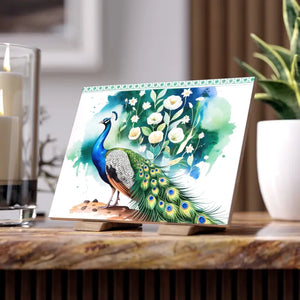 Peacock Ceramic Photo Tile - Vibrant Wall Decor - Dipaliz - Tiles